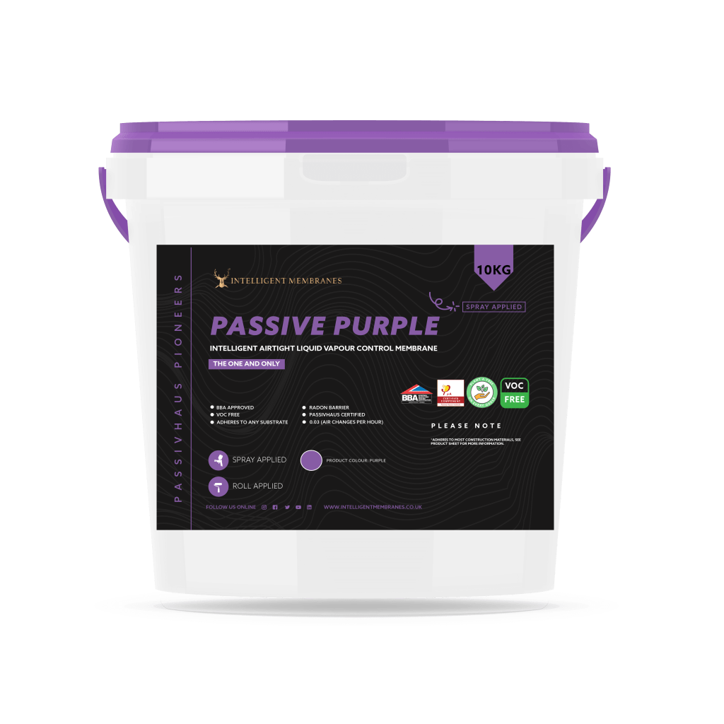 Passive Purple airtight liquid-applied vapour control membrane - airtight paint