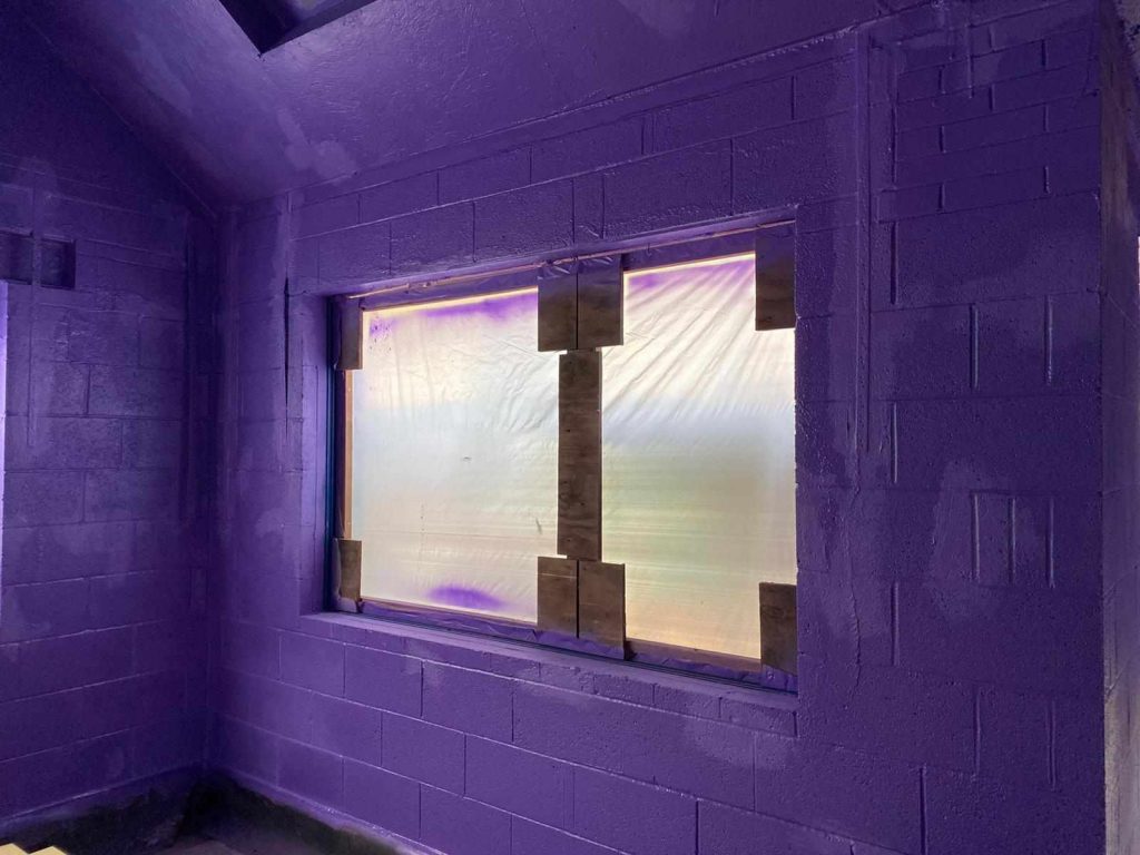 We created an airtight vapour control barrier with Passive Purple spray
